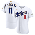 Los Angeles Dodgers Roki Sasaki Nike 2026 Gold Collection Authentic Jersey - White