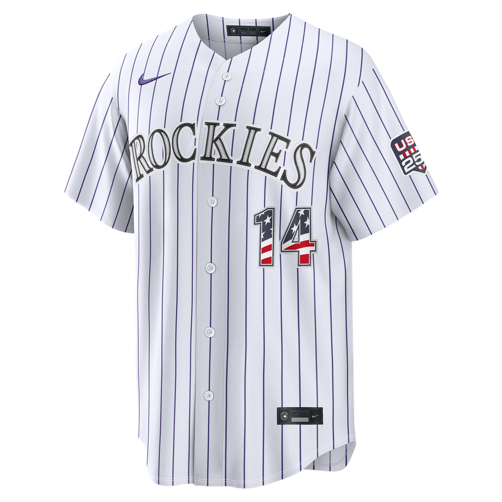 Colorado Rockies Ezequiel Tovar Nike USA 250 Fourth of July Home Stadium Jersey - White