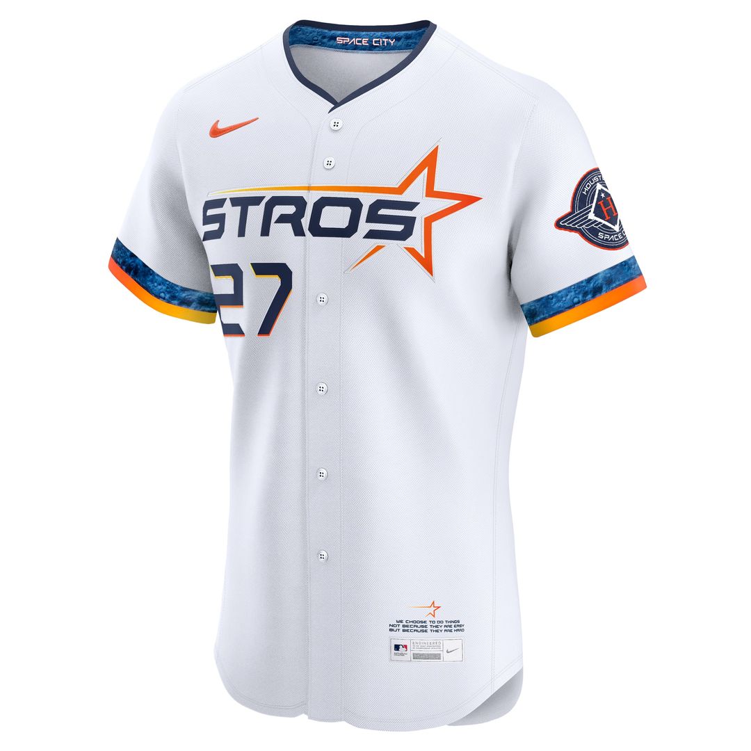 Houston Astros Jose Altuve Nike 2025 City Connect Elite Player Jersey - White