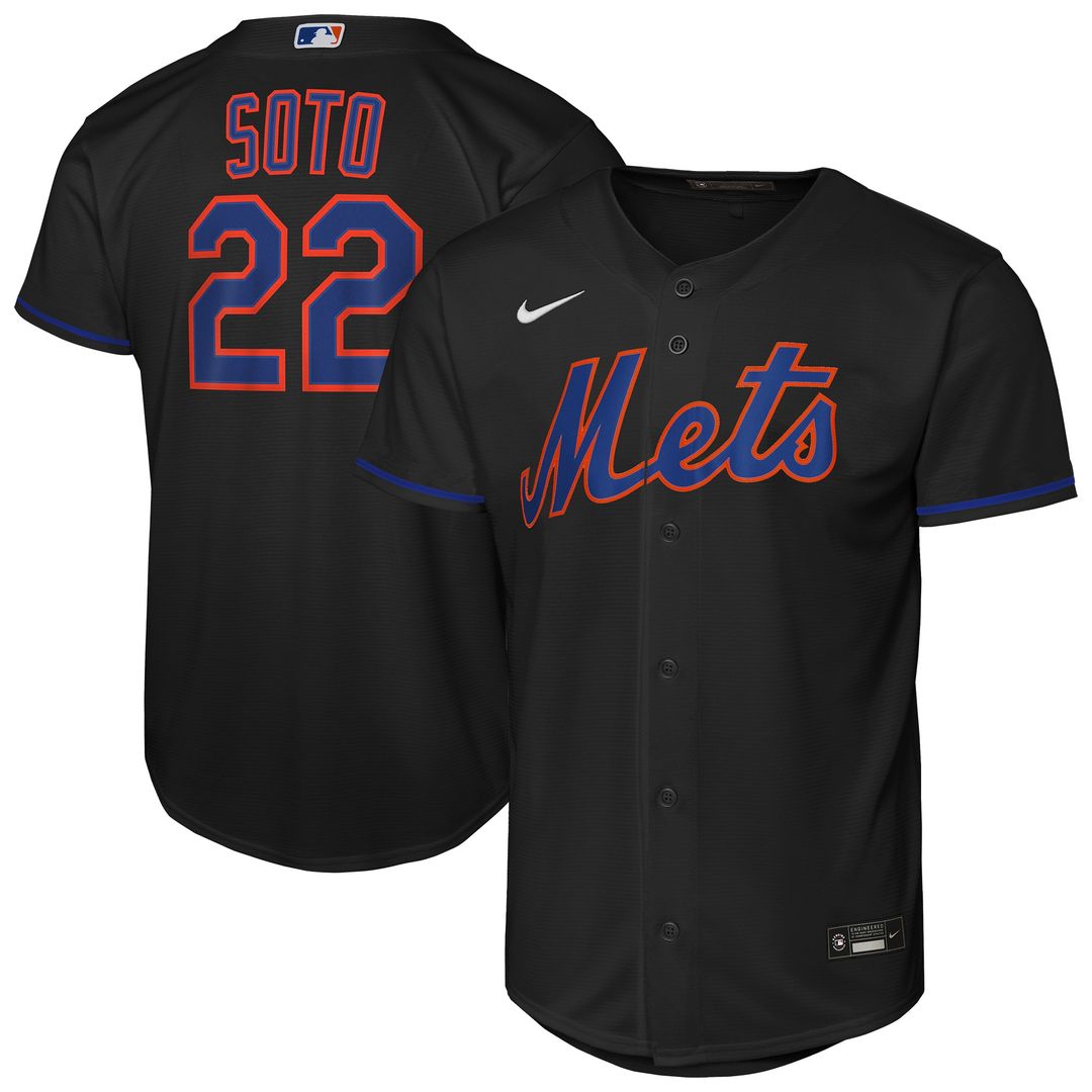 New York Mets Juan Soto Nike Youth Alternate Replica Jersey - Black