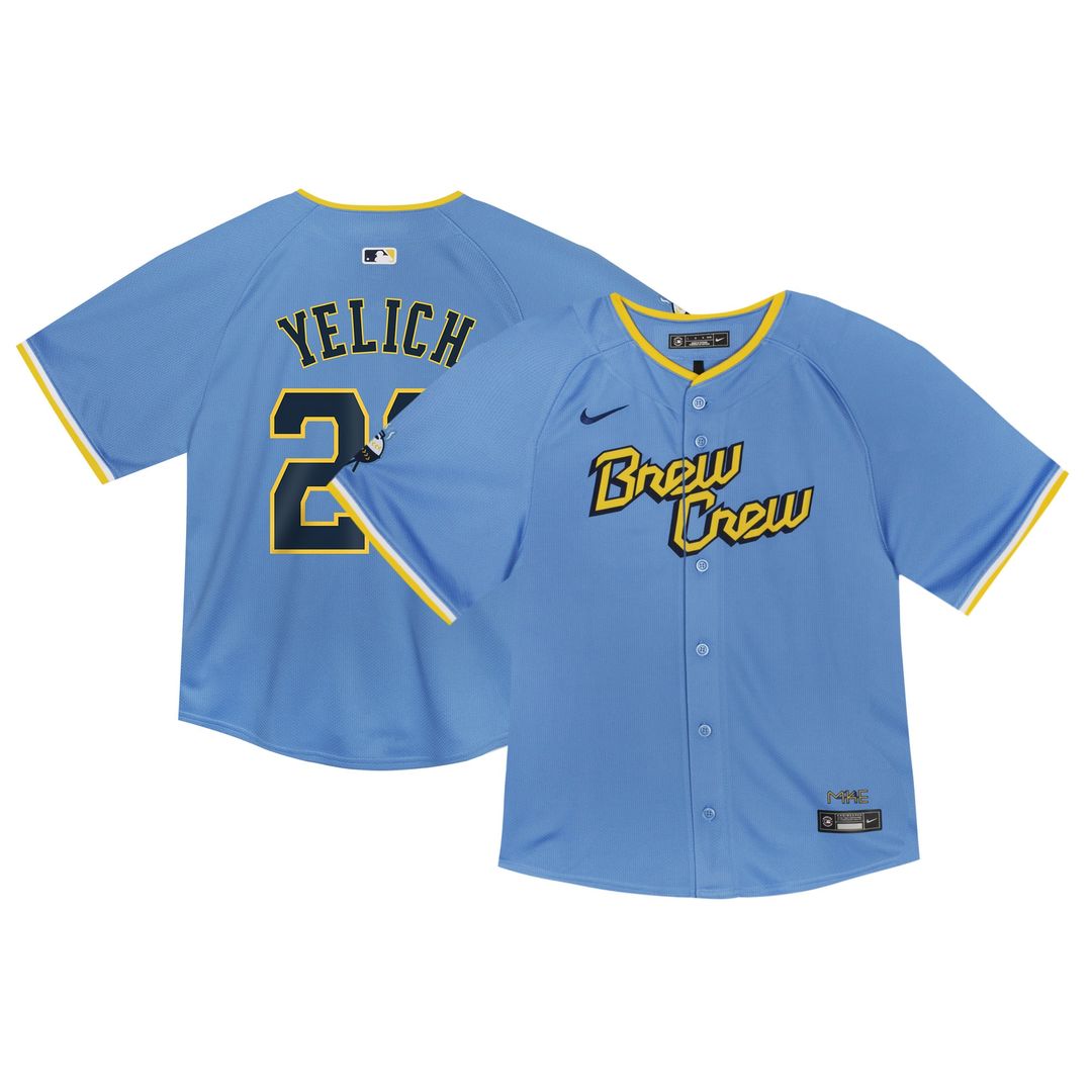 Milwaukee Brewers Christian Yelich Nike Toddler City Connect Limited Player Jersey - Powder Blue