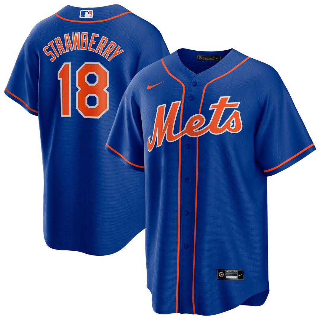 New York Mets Darryl Strawberry Nike Alternate Replica Player Jersey - Royal