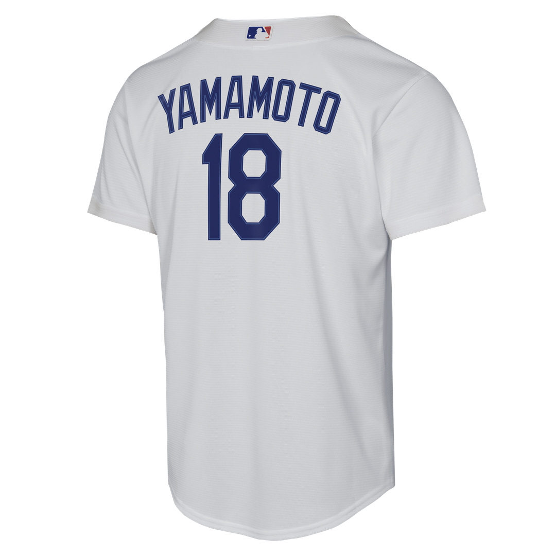 Los Angeles Dodgers Yoshinobu Yamamoto Nike Youth Home Baseline Jersey - White