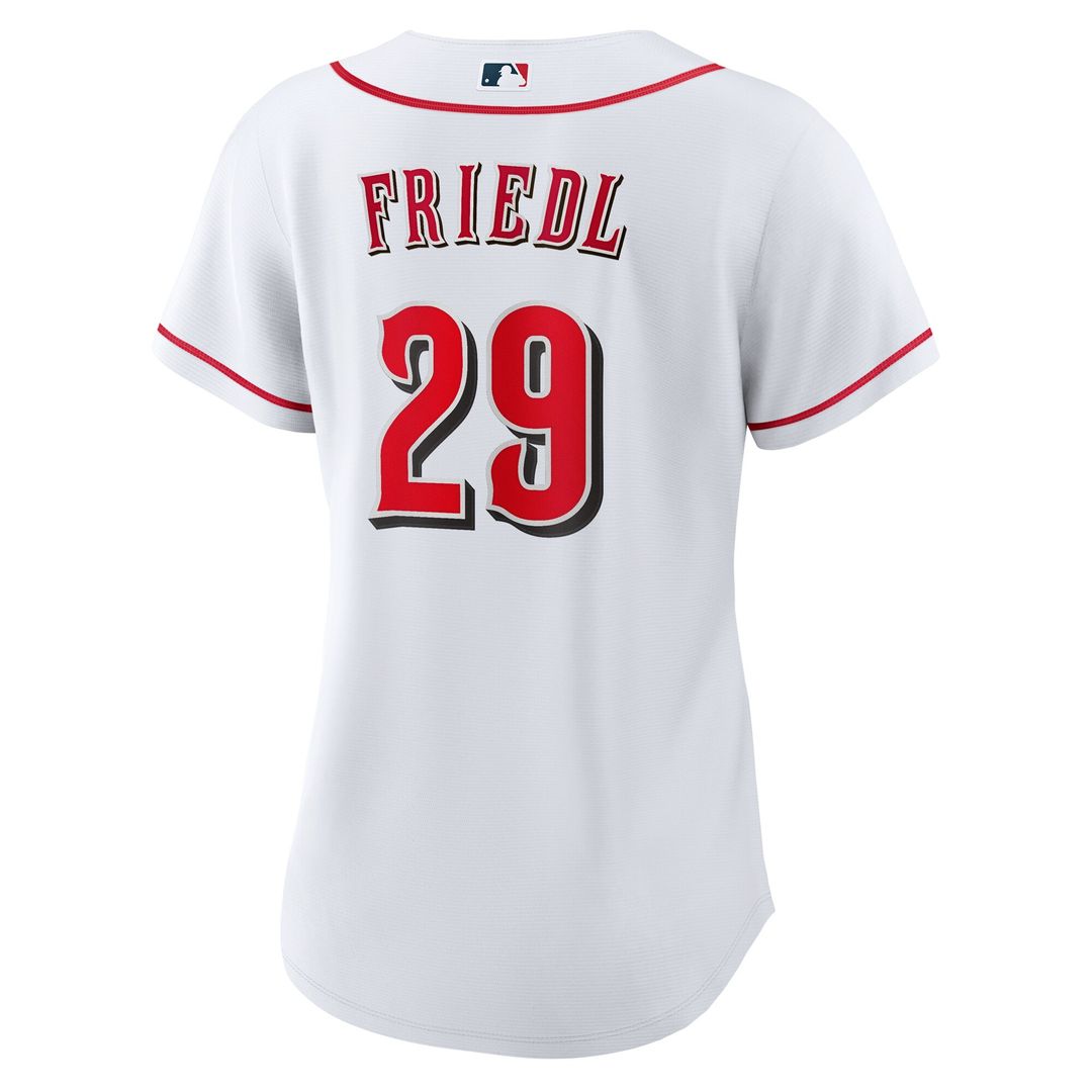 Cincinnati Reds TJ Friedl Nike Women's Home Replica Jersey - White