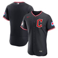 Cleveland Guardians Nike Alternate Authentic Sponsor Patch Jersey - Navy