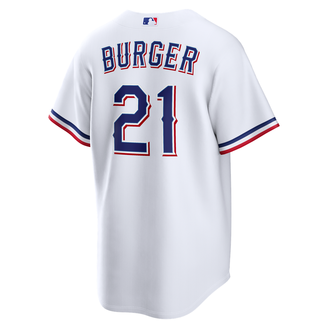 Texas Rangers Jake Burger Nike Home Replica Jersey - White