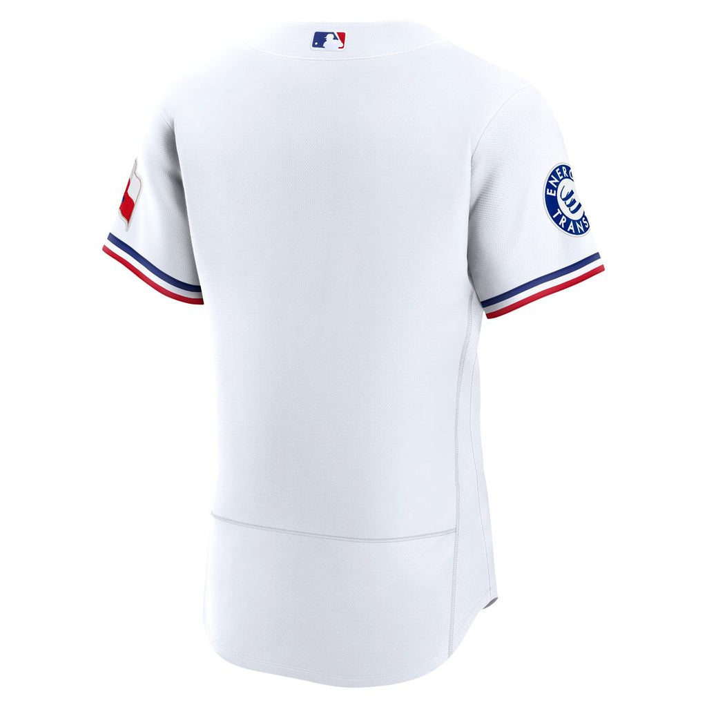 Texas Rangers Nike Home Sponsor Patch Authentic Jersey - White