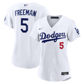 Los Angeles Dodgers Freddie Freeman Nike Women's Home Stadium Jersey - White
