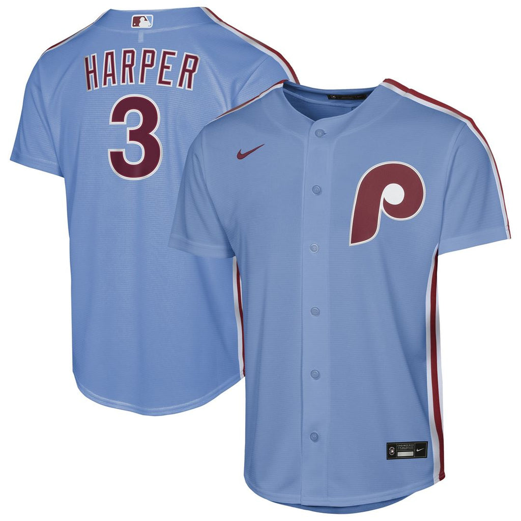 Philadelphia Phillies Bryce Harper Nike Youth Alternate Replica Jersey - Light Blue