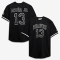 Atlanta Braves Ronald Acuña Jr. Fanatics Big & Tall Heavyweight Mesh Jersey - Black/White