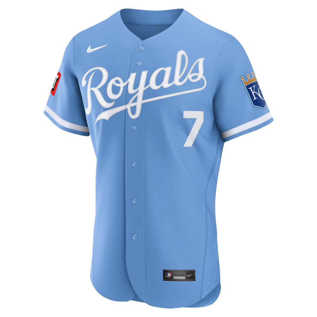 Kansas City Royals Bobby Witt Jr. Nike Home Authentic Sponsor Patch Jersey - White