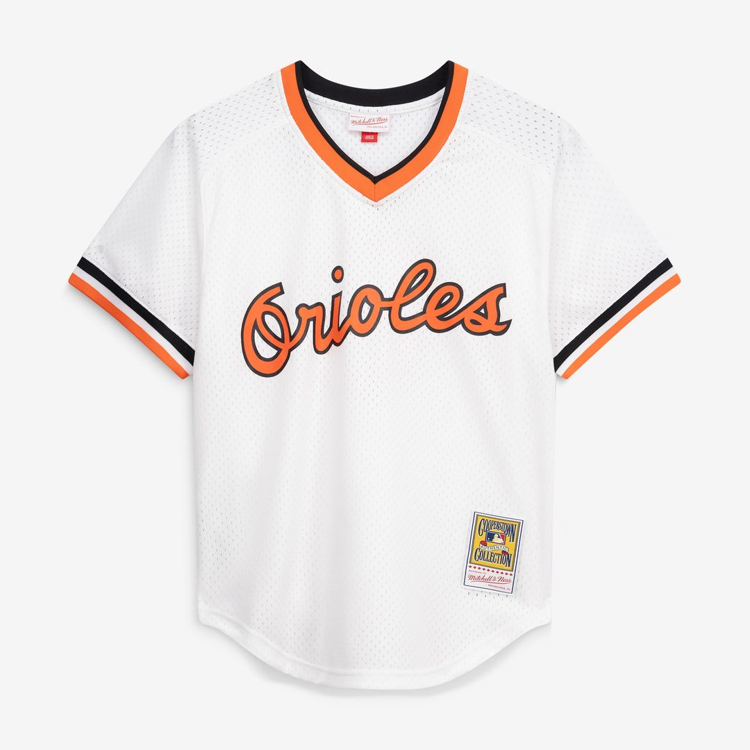 Baltimore Orioles Cal Ripken Jr. Mitchell & Ness Authentic Batting Practice Jersey - Orange