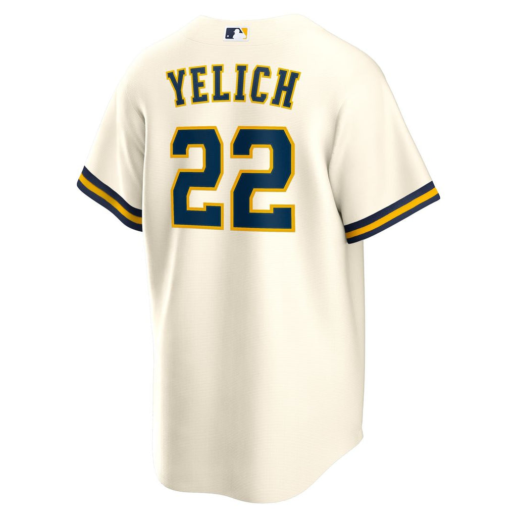Milwaukee Brewers Christian Yelich Nike Home Replica Jersey - White