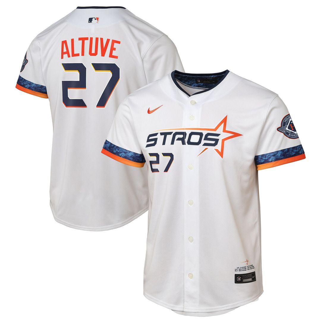 Houston Astros Jose Altuve Nike Youth 2025 City Connect Limited Player Jersey - White