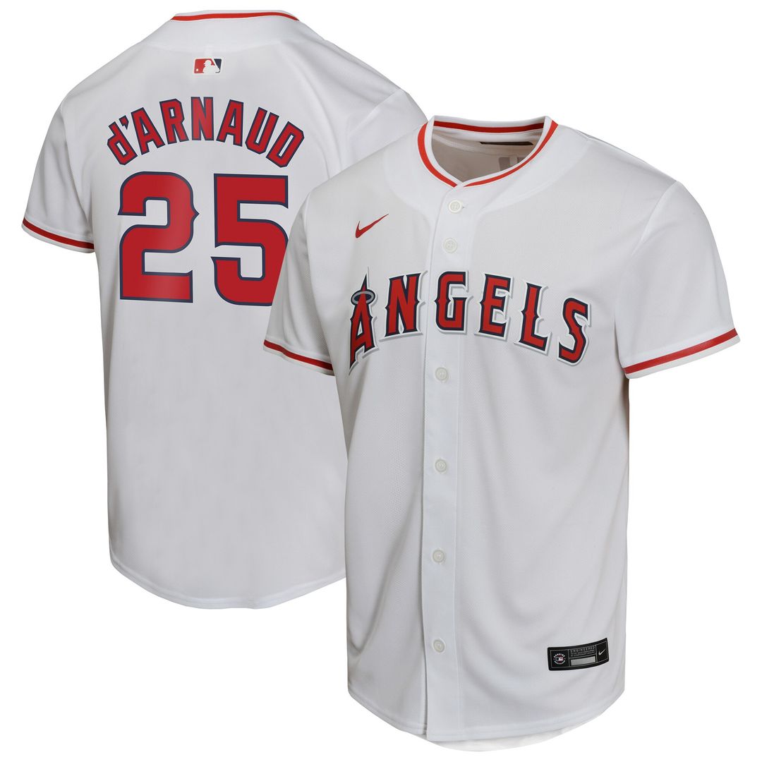 Los Angeles Angels Travis d'Arnaud Nike Youth Home Game Player Jersey - White