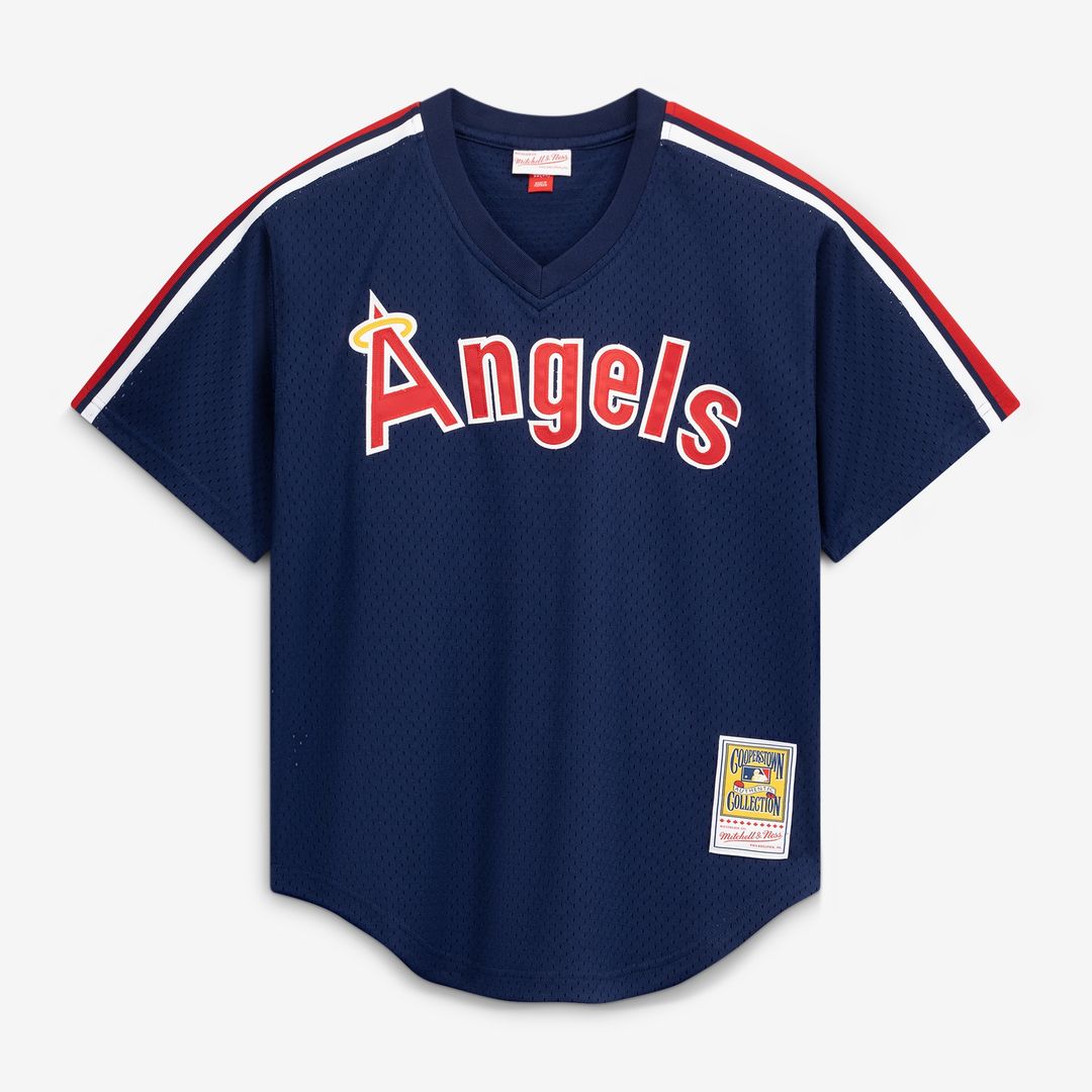 Reggie Jackson California Angels Mitchell & Ness Authentic Batting Practice Jersey - Navy