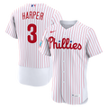 Philadelphia Phillies Bryce Harper Nike Home Authentic Sponsor Patch Jersey - White
