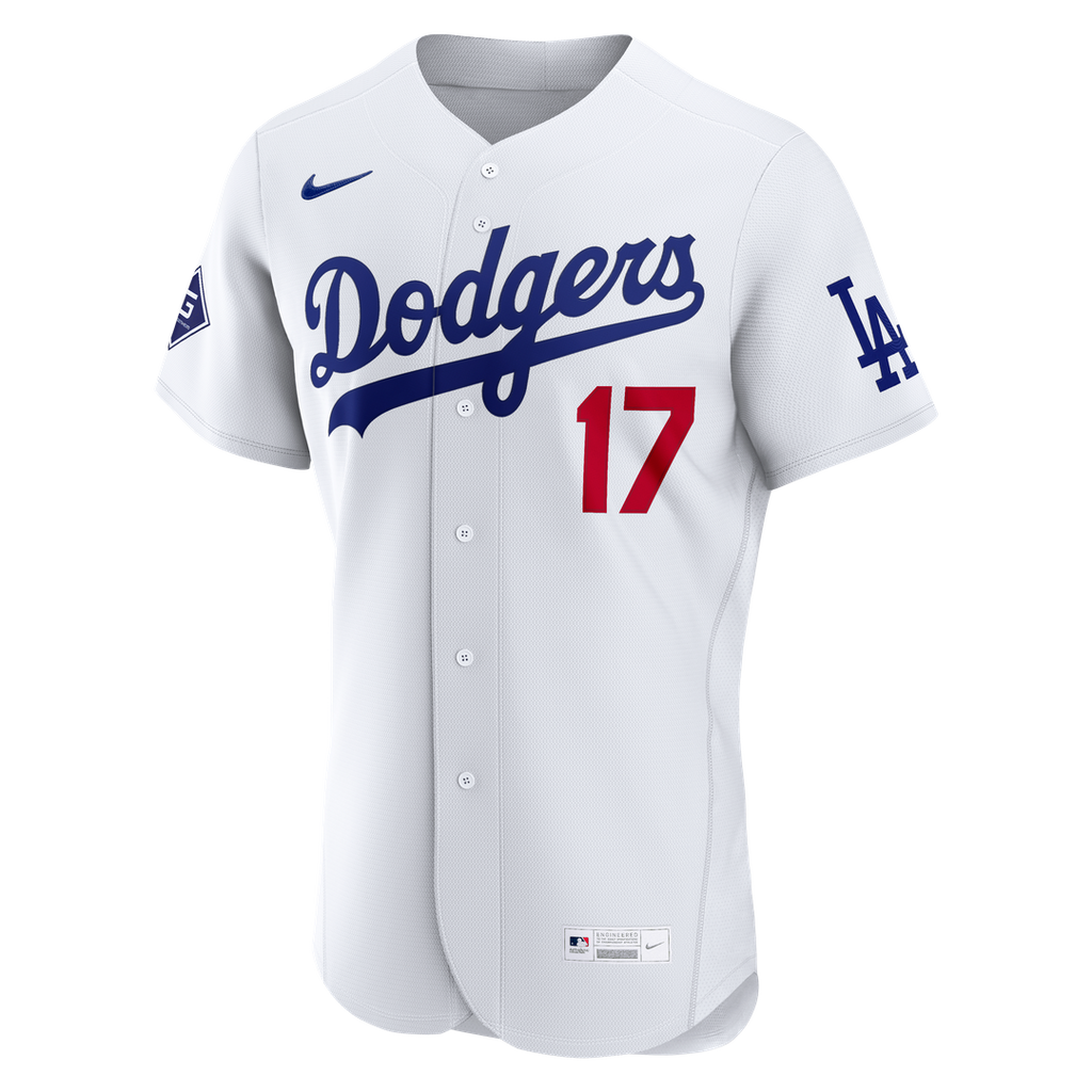 Los Angeles Dodgers Shohei Ohtani Nike Home Authentic Sponsor Patch Jersey - White