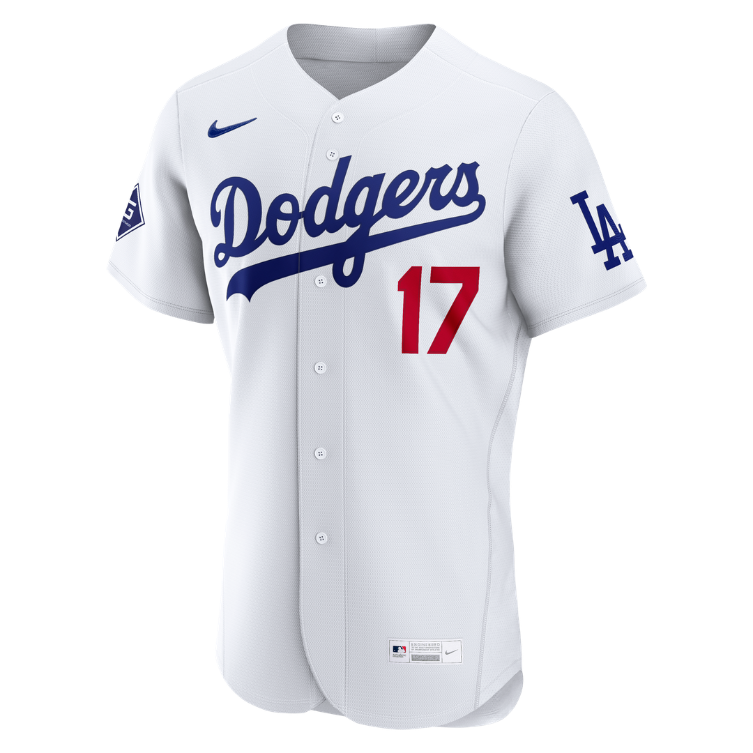 Los Angeles Dodgers Shohei Ohtani Nike Home Authentic Sponsor Patch Jersey - White