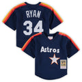 Houston Astros Nolan Ryan Mitchell & Ness Preschool & Toddler Cooperstown Mesh Batting Practice Jersey - Navy
