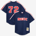 Chicago White Sox Carlton Fisk Mitchell & Ness Authentic Batting Practice Jersey - Navy