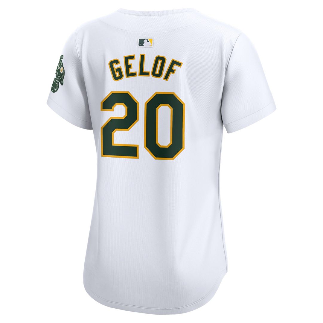 Athletics Zack Gelof Nike Women's Home Limited Player Jersey – White
