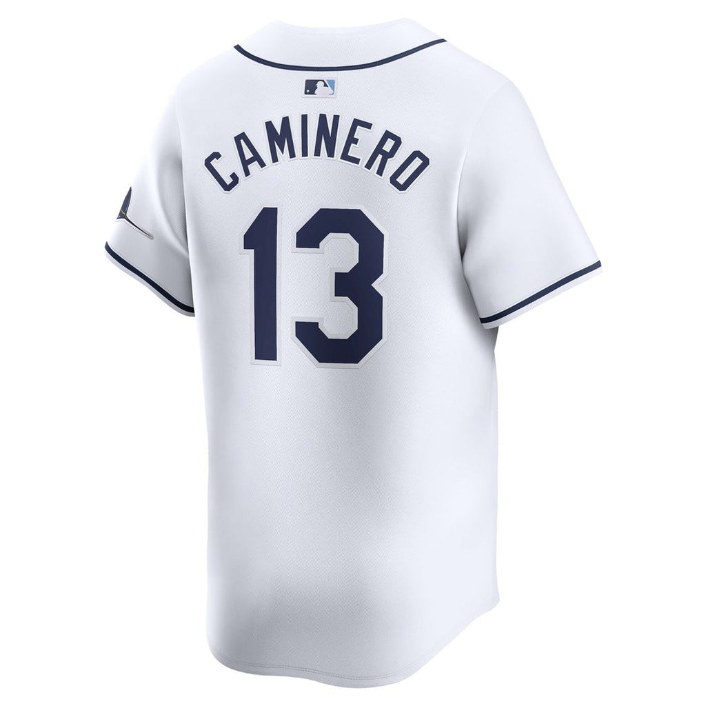 Tampa Bay Rays Junior Caminero Nike Youth Home Limited Player Jersey - White