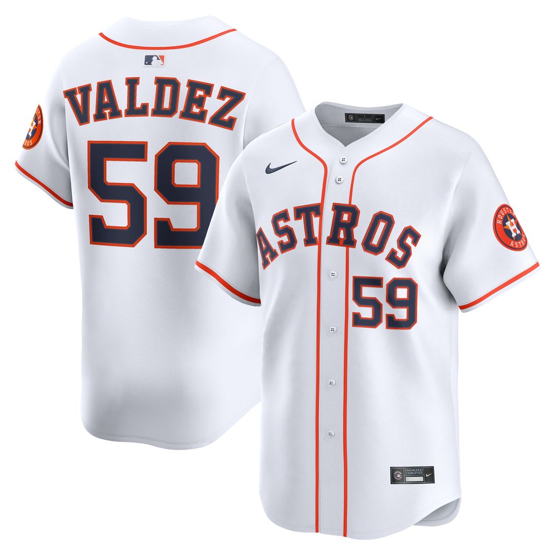 Houston Astros Framber Valdez Nike Home Limited Player Jersey - White