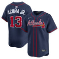 Atlanta Braves Ronald Acuña Jr. Nike Alternate Limited Jersey - Navy