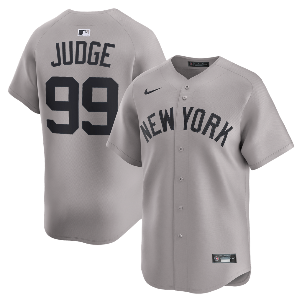 New York Yankees Aaron Judge Nike Road Limited Player Jersey - Gray