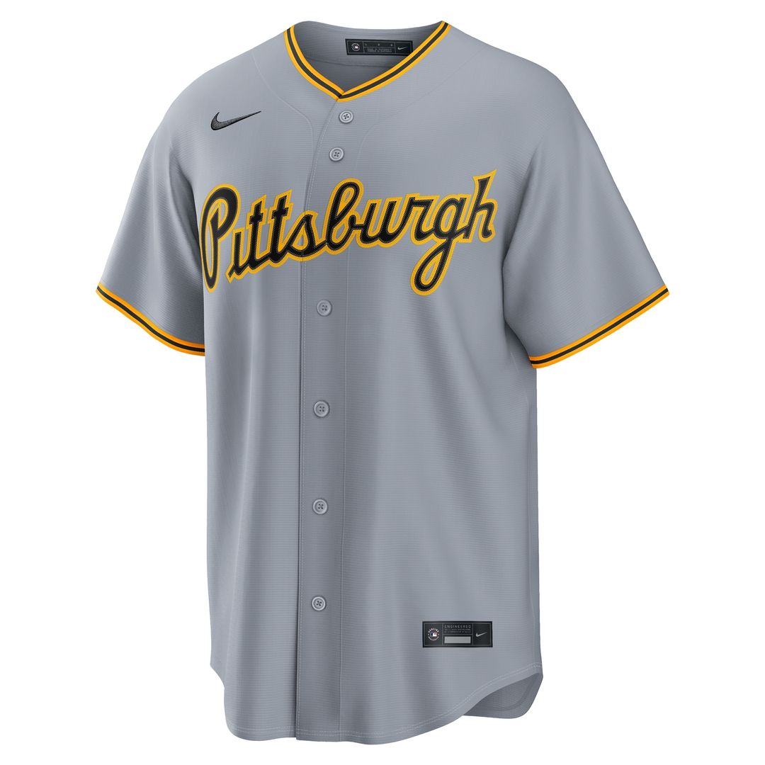 Pittsburgh Pirates Paul Skenes Nike Road Replica Jersey - Gray