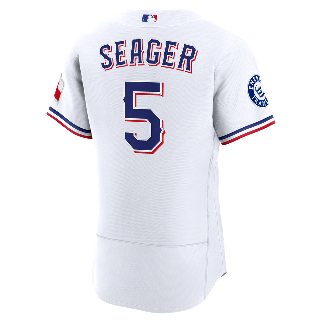 Texas Rangers Corey Seager Nike Home Authentic Sponsor Patch Jersey - White