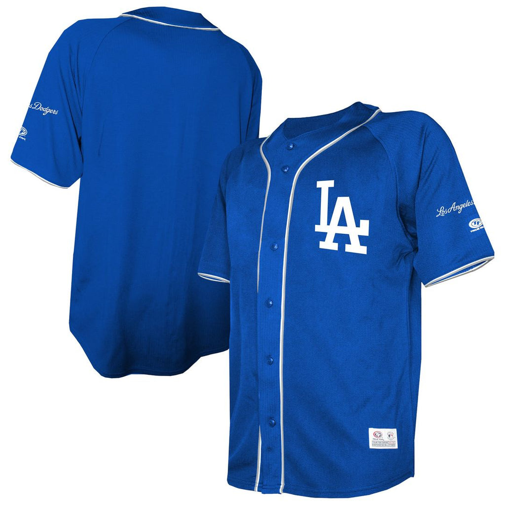 Los Angeles Dodgers Stitches Team Color Full - Button Fashion Jersey - Royal