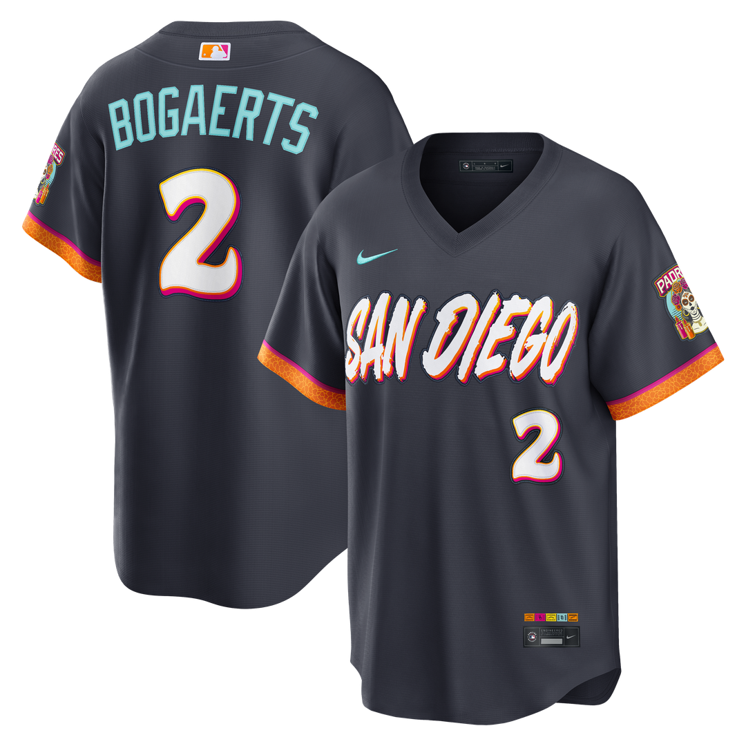 San Diego Padres Xander Bogaerts Nike 2026 City Connect Stadium Jersey - Obsidian