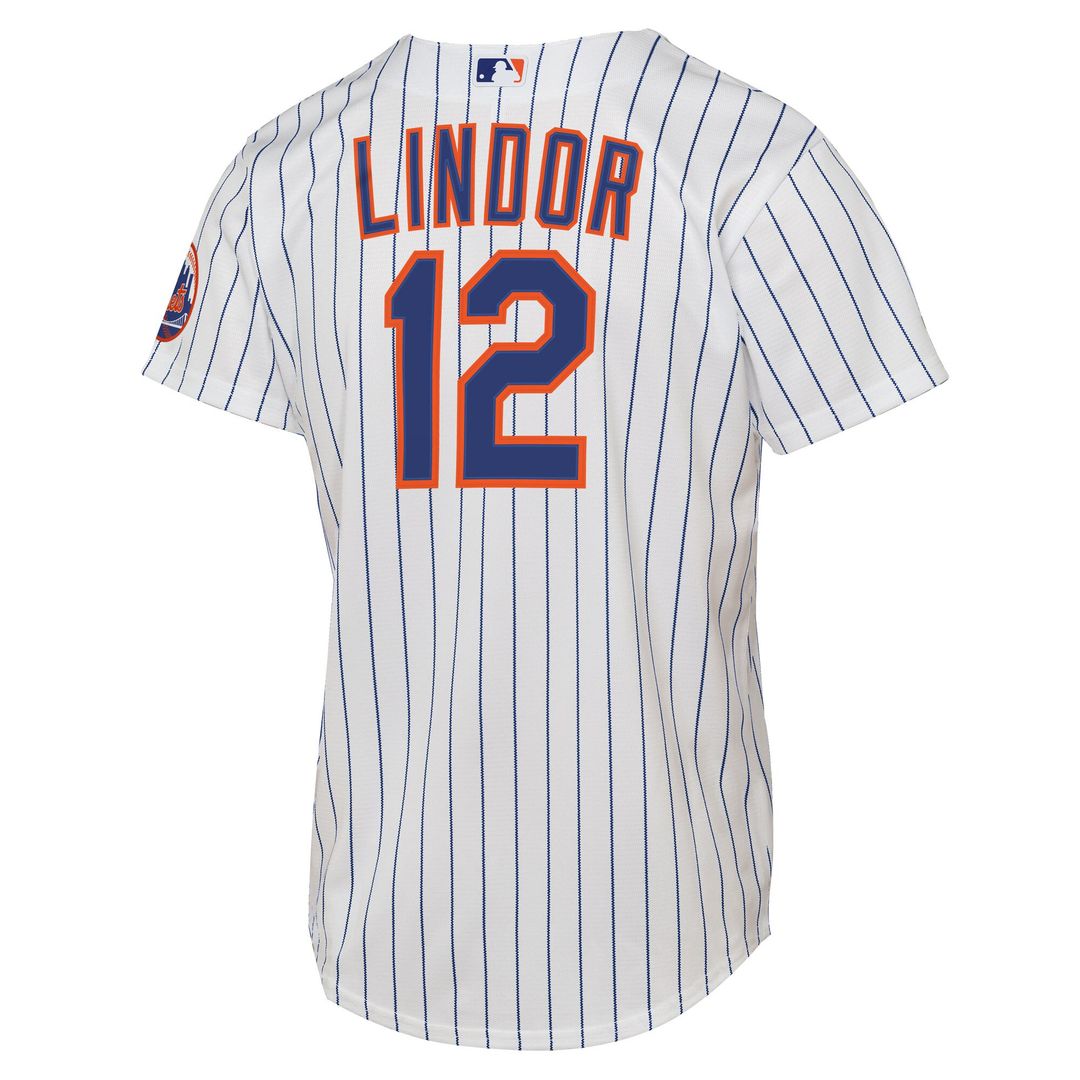 New York Mets Francisco Lindor Nike Youth Road Stadium Player Jersey - Gray