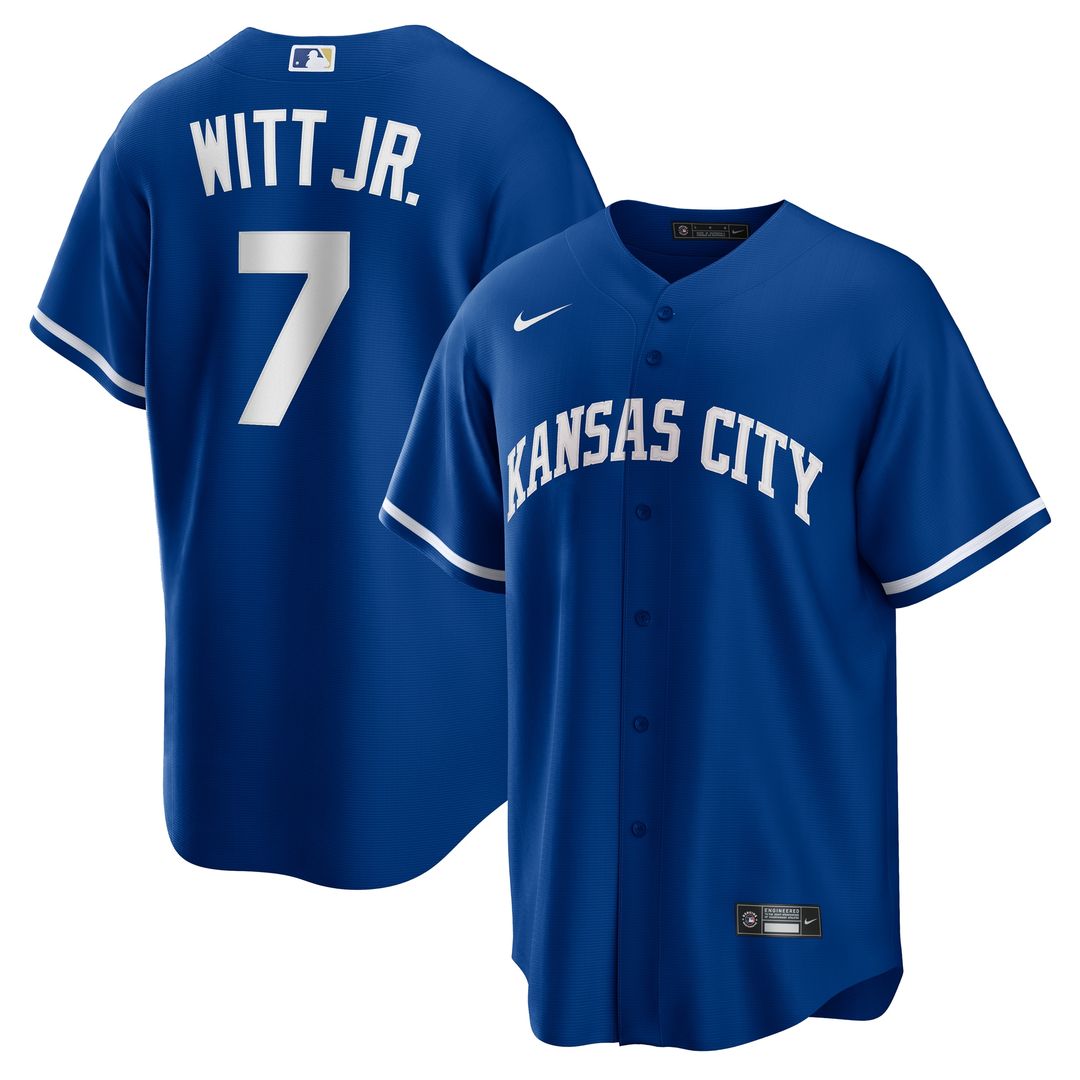 Kansas City Royals Bobby Witt Jr. Nike Road Replica Jersey - Gray