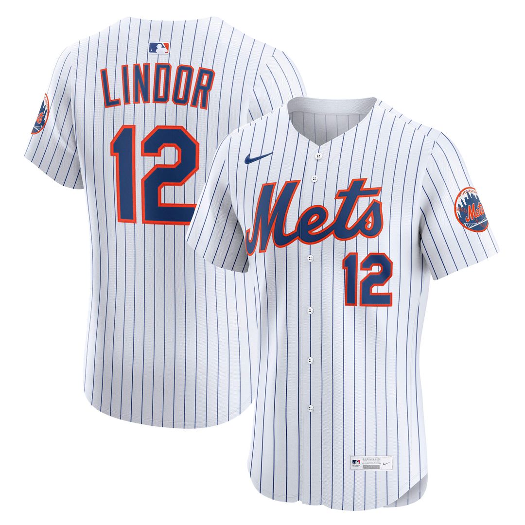 New York Mets Francisco Lindor Nike Home Elite Player Jersey - White
