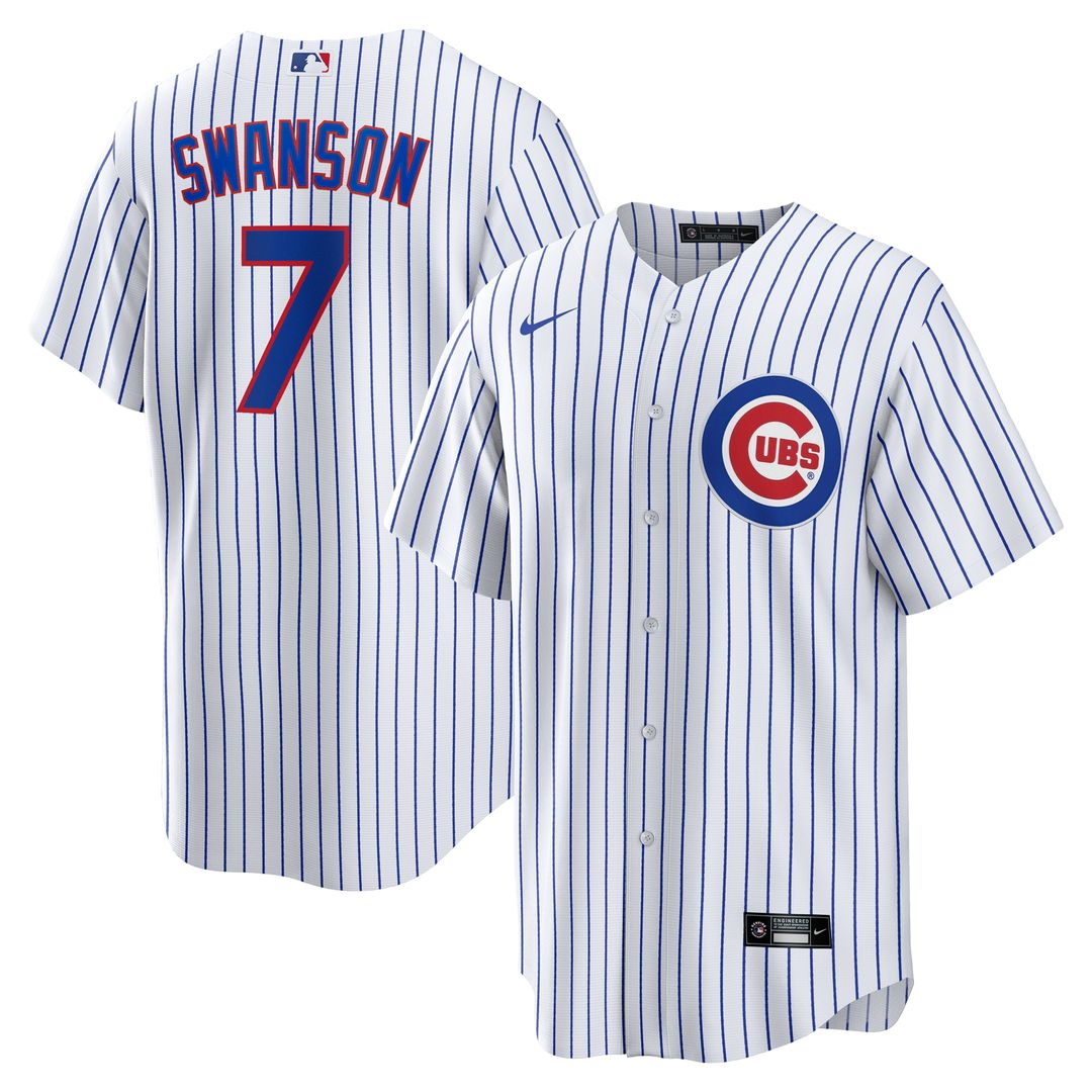 Chicago Cubs Dansby Swanson Nike Replica Player Jersey - White
