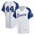 Atlanta Braves Hank Aaron Nike Home Cooperstown Player Jersey - White