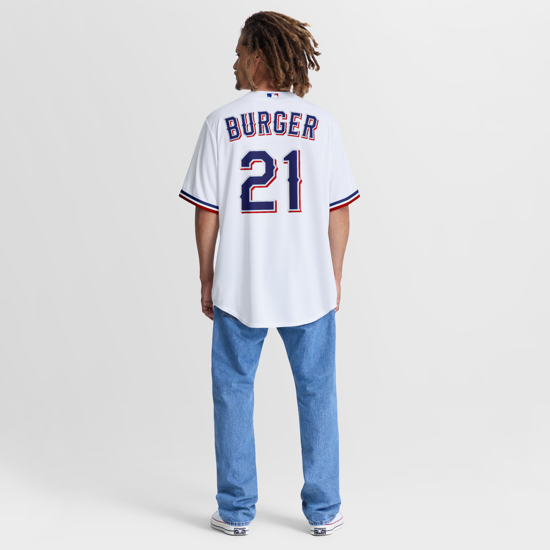 Texas Rangers Jake Burger Nike Home Replica Jersey - White