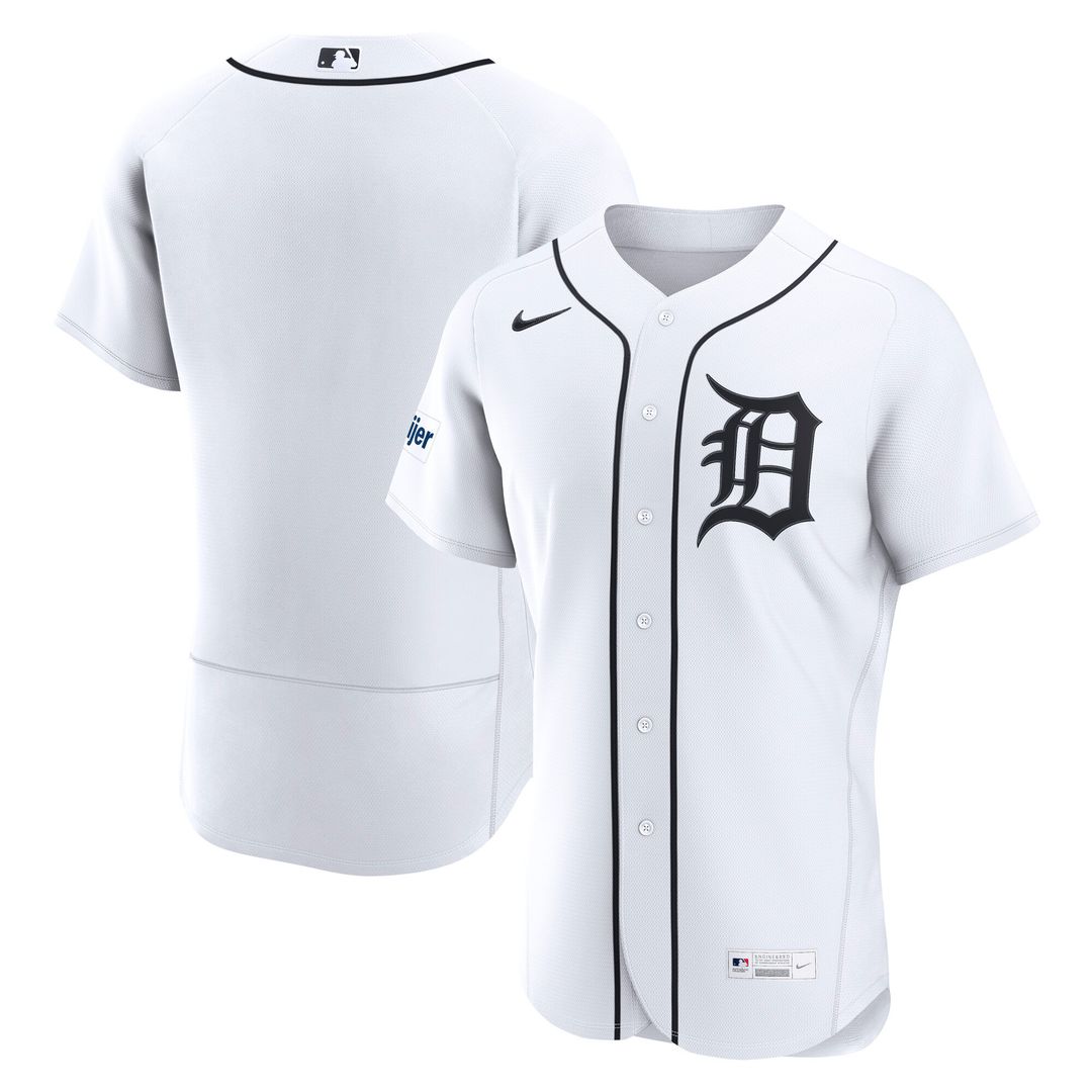 Detroit Tigers Nike Home Authentic Jersey - White