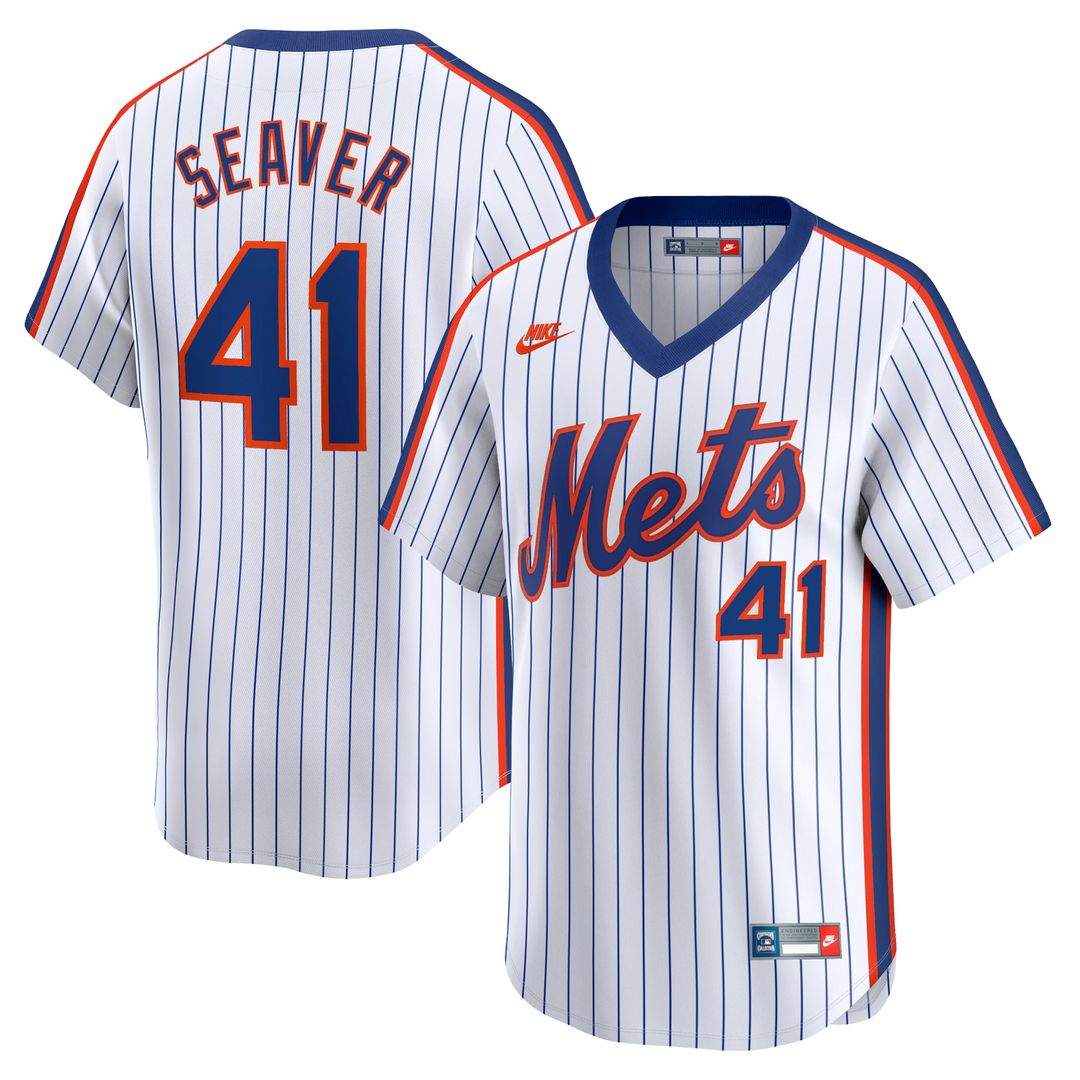 New York Mets Tom Seaver Nike Throwback Cooperstown Limited Jersey - White