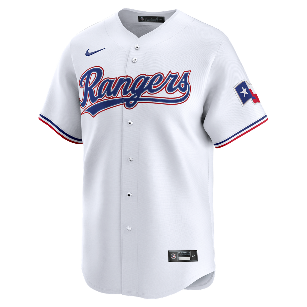 Texas Rangers Jacob deGrom Nike Home Limited Jersey - White
