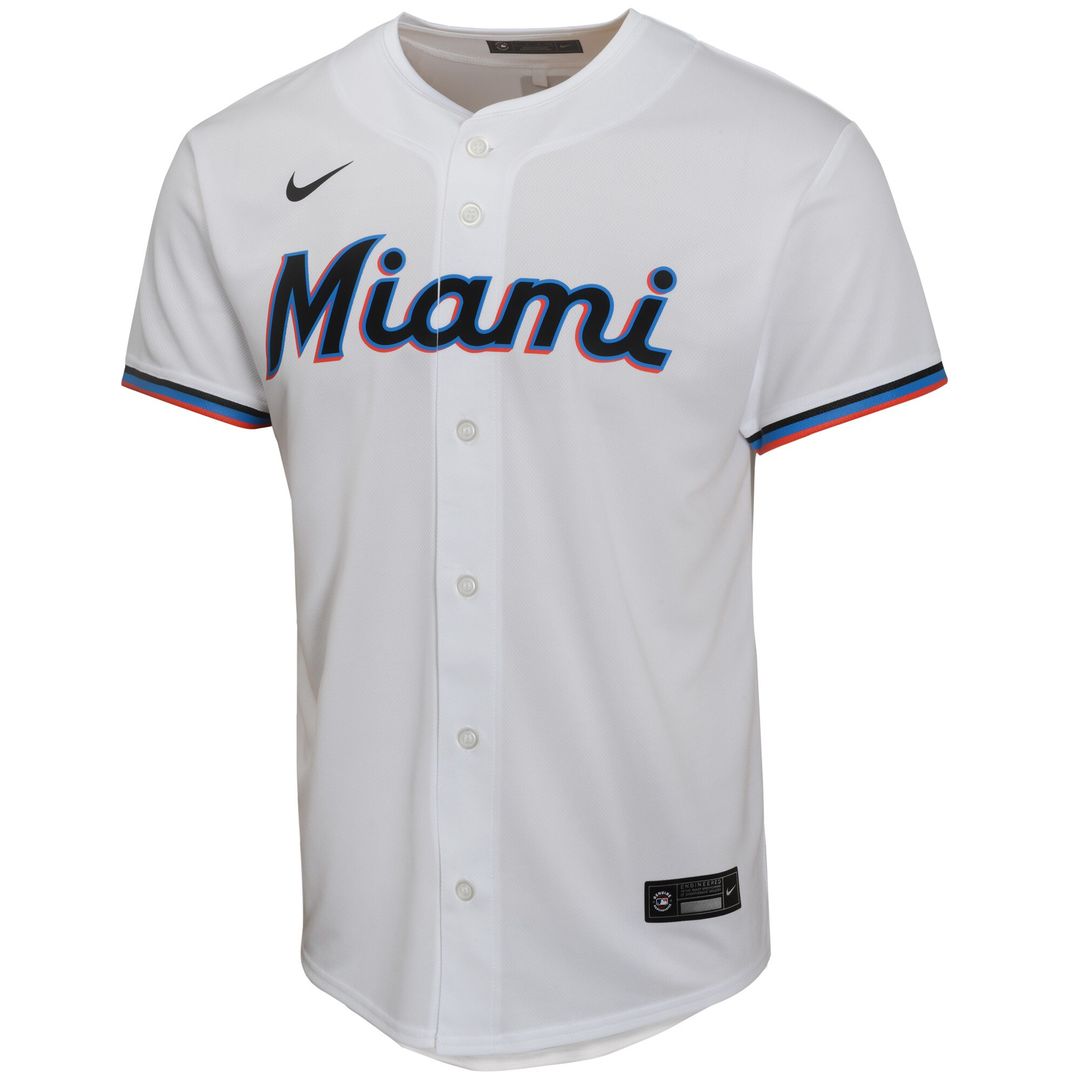 Miami Marlins Sandy Alcantara Nike Youth Home Game Player Jersey - White