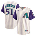 Arizona Diamondbacks Randy Johnson Nike Throwback Cooperstown Limited Jersey - Cream