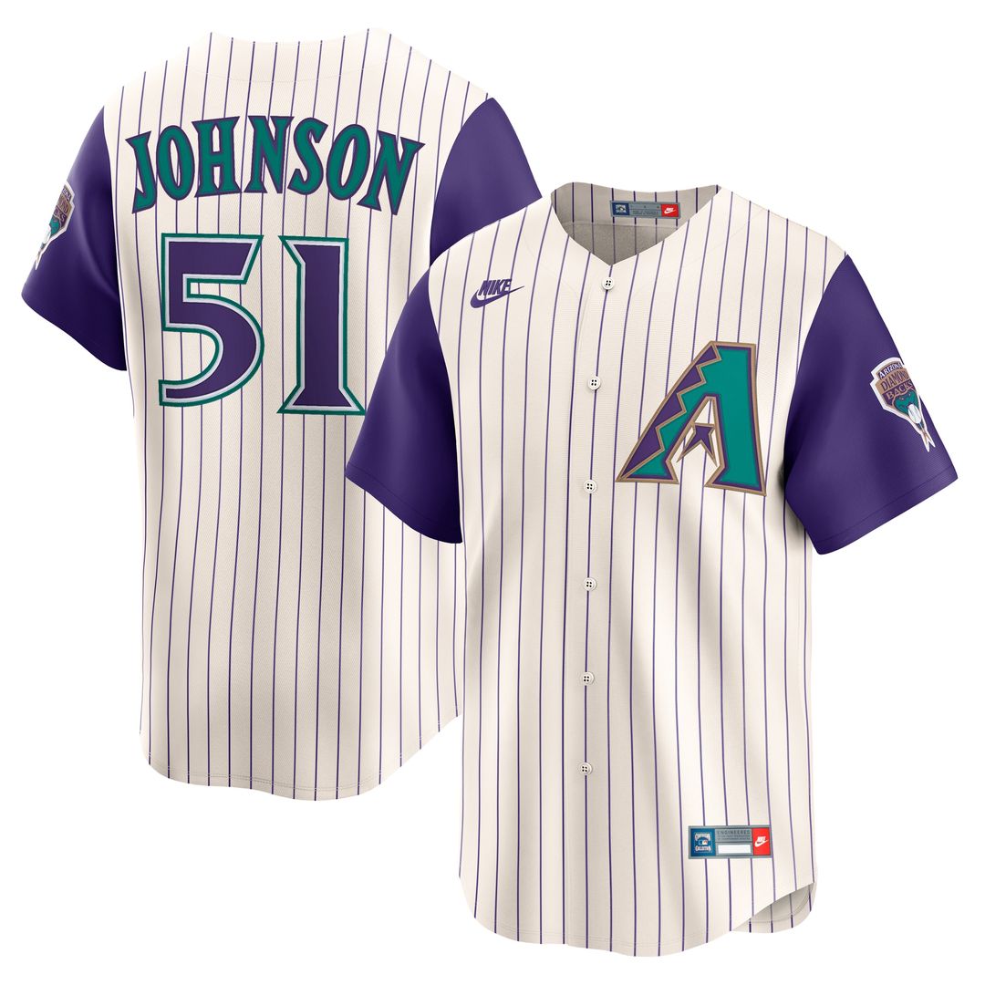 Arizona Diamondbacks Randy Johnson Nike Throwback Cooperstown Limited Jersey - Black