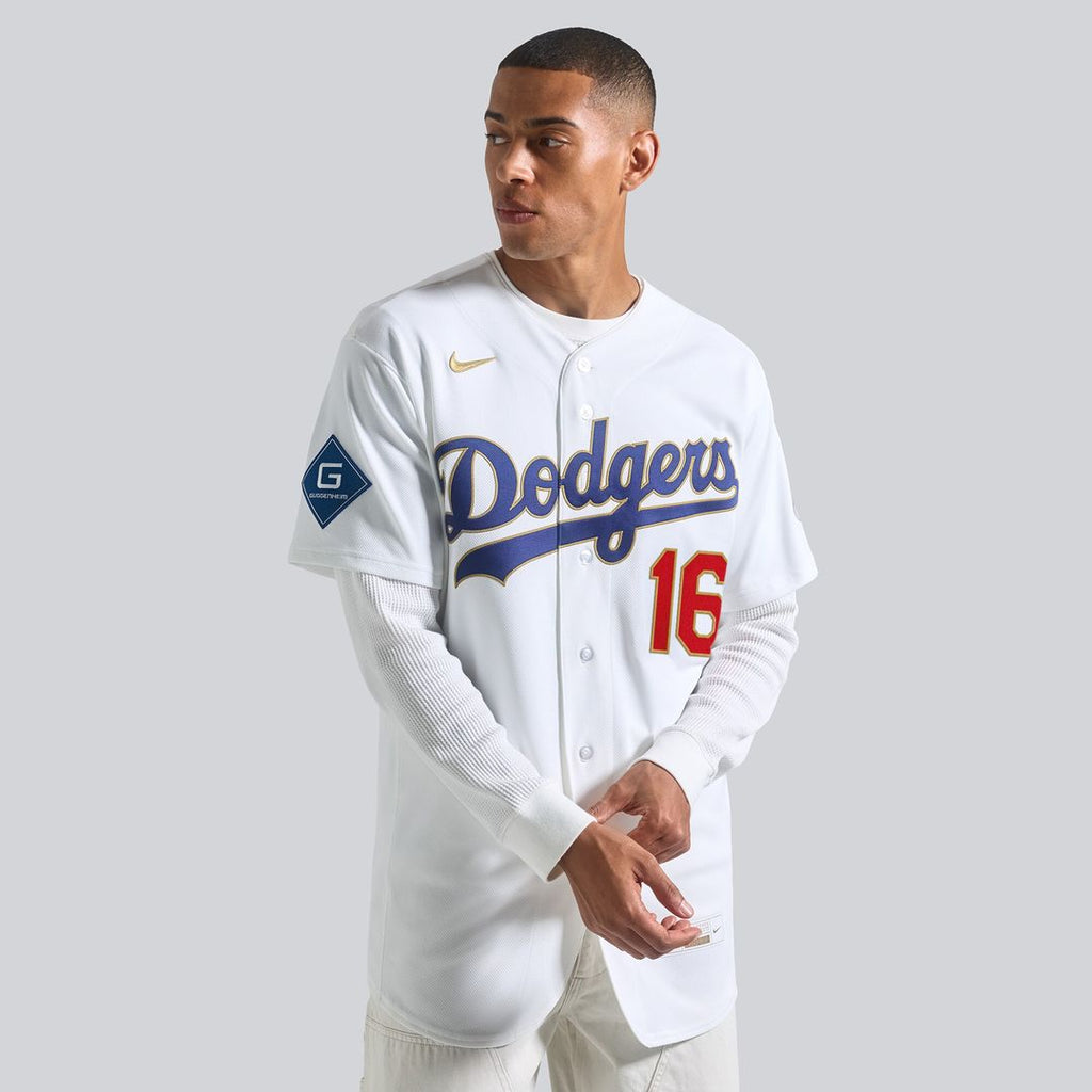 Los Angeles Dodgers Will Smith Nike 2026 Gold Collection Authentic Jersey - White
