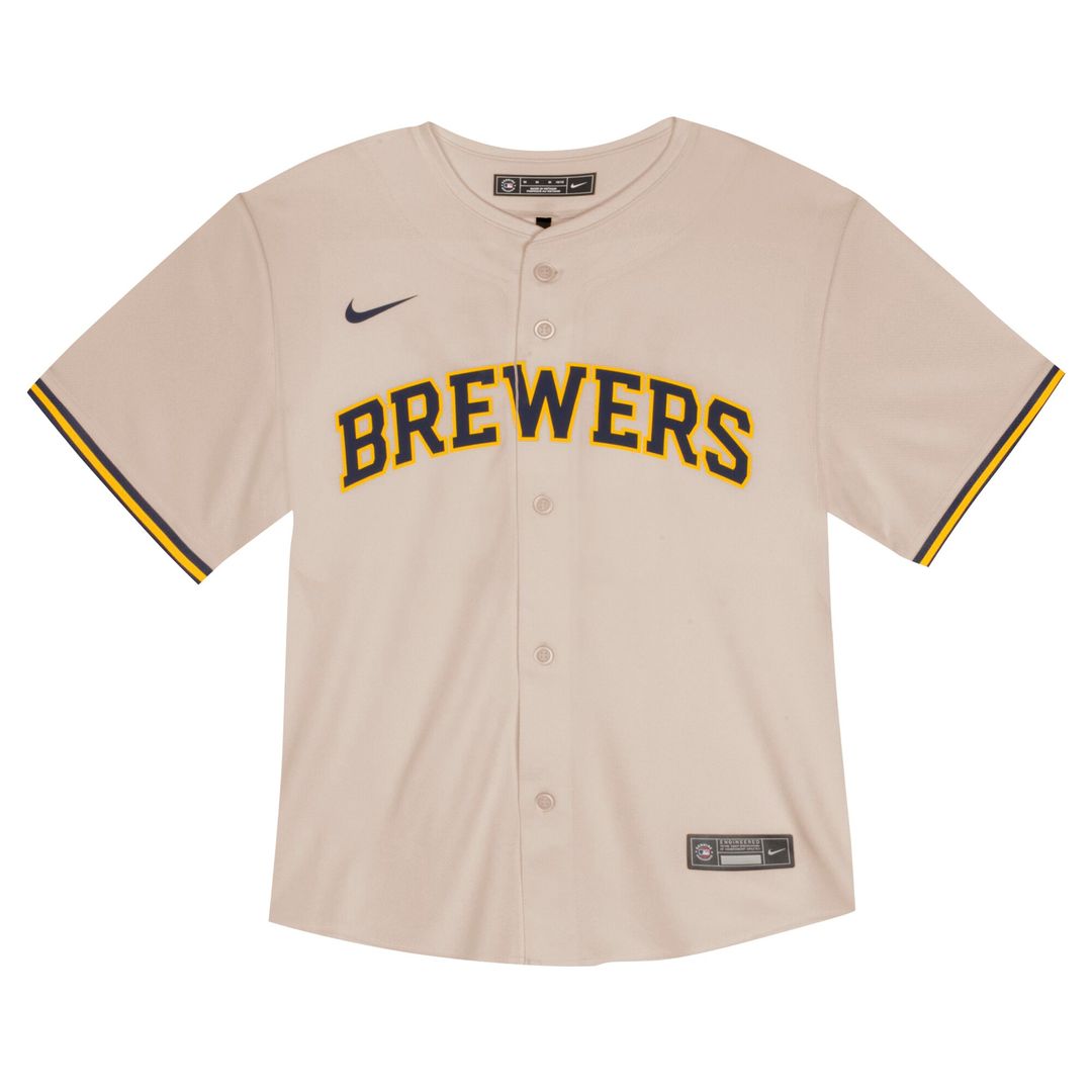 Milwaukee Brewers Christian Yelich Nike Toddler Home Game Jersey - Cream