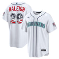 Seattle Mariners Cal Raleigh Nike USA 250 Fourth of July Home Stadium Jersey - White