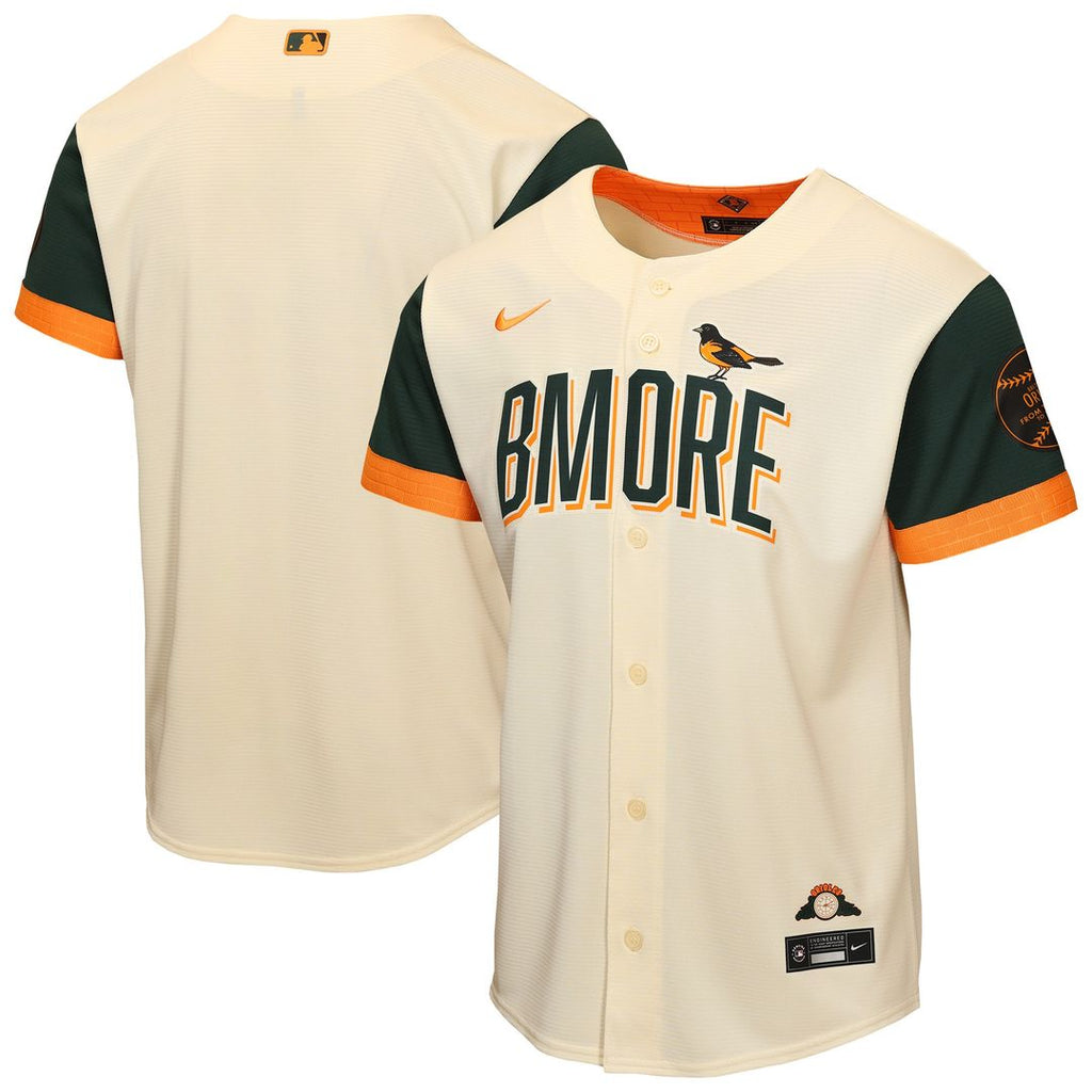 Baltimore Orioles Nike Youth 2026 City Connect Stadium Jersey - Cream